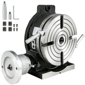 VEVOR Rotary Table 8 Inch Horizontal Vertical HV8 Precision 3MT Milling Drilling Machine Vernier Reading Milling Drilling Boring