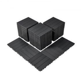 VEVOR Interlocking Deck Tiles 54 Pack 11.6" x 11.6" Plastic for Porch Dark Grey