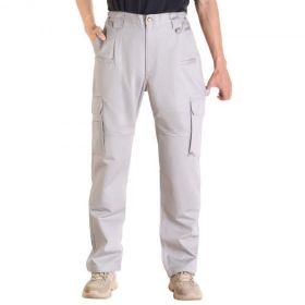 VEVOR FR Pants for Men Flame-Resistant Cargo Pants Multi-Pockets XXL Size Gray