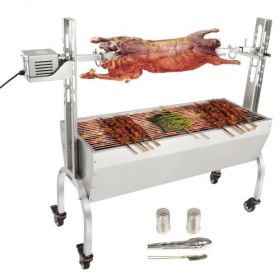 VEVOR Roaster Spit Rotisserie BBQ Grill Whole Pig Lamb Chicken Roaster 50W 90LBS