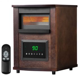 1500W Infrared Heater Electric Space Heater LED Screen Timer Adjustable