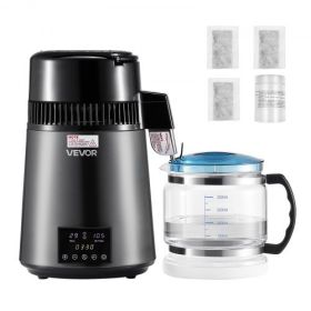4L Water Distiller Home Countertop Purifier Machine 750W Stainless Steel Glass