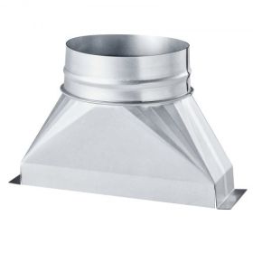 VEVOR Duct Boot 3-1/4 x 10 x 6 inch Galvanized Floor Register for HVAC Silver