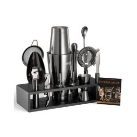 Cocktail Shaker Set 13 Pcs Bartender Kit Stainless Steel Bar Tool Set Gunmetal