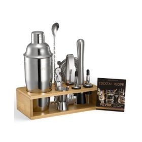 Cocktail Shaker Set 10 Pcs Bartender Kit Stainless Steel Bar Tool Set Silver