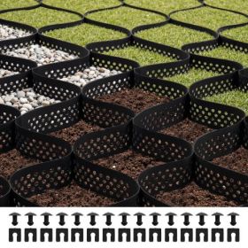 Ground Grid 3-Inch Depth Geocell Grid 24.93x9.52 FT / 7600x2900 mm for Gravel