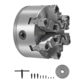 6 Inch 6-Jaw Self-Centering Lathe Chuck with D1-4 Cam Lock Backing Plate