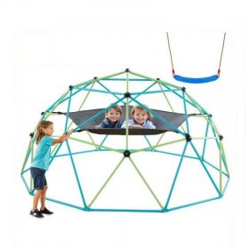 VEVOR Climbing Dome 10FT Geometric Dome Climber Jungle Gym with Swing & Hammock