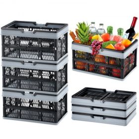 VEVOR Foldable Shopping Basket Portable Grocery Basket 3PCS 16L with Handle