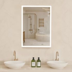 Lighted Mirror Medicine Cabinet 20x28" Sensor Light Recessed or Wall Mount