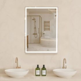 Lighted Mirror Medicine Cabinet 20x28" Bottom Lighting Recessed Wall Mount