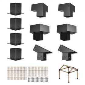 4x4 Inch Pergola Bracket Kit Inner 3.5x3.5 3- and 4-Way Brackets for Gazebo