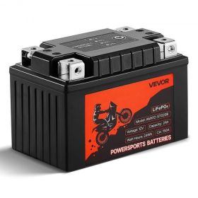 VEVOR Motorcycle Battery 12V 2Ah YTX5L-BS High Performance Powersports Battery