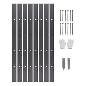 Metal Landscape Edging 8Packs 72in Rust-Resistant Bendable for Yard Garden