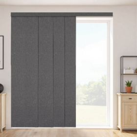 Panel Track Blinds Extendable Track from 45.8 in to 86 in W Trimmable Dark Gray