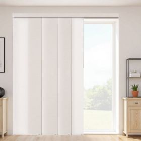 Panel Track Blinds Extendable Track from 45.8in to 86in W Trimmable Light Brown