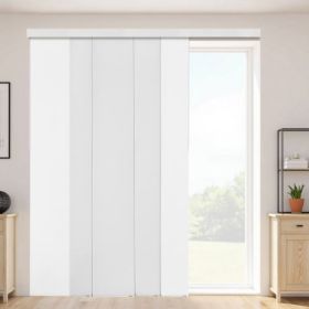 Panel Track Blinds Extendable Track from 45.8 in to 86 in W Trimmable White
