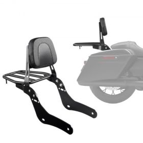 Motorcycle Backrest Sissy Bar with Luggage Rack for Honda Rebel 2021-2024 18 in