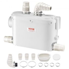 Macerator Pump 500W 29 GPM Flow 26 ft Head Lift Pump for Wall-Hung Toilet Sink