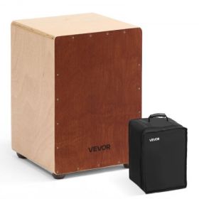 Cajon Box Drum Wooden Birchwood Percussion Instrument Snare Wires Travel Bag