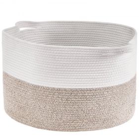 VEVOR Cotton Rope Storage Basket 87L Woven Blanket Basket 22 x 22 x 14 in