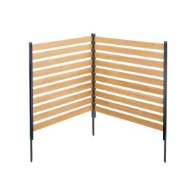 Wood Privacy Fence 2 Panels Slatted Air Conditioner Fence 38" W x 42" L
