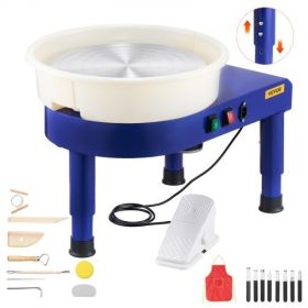 Pottery Wheel 14 in Ceramic Wheel Machine 60-300 RPM Speed Adjustable Blue