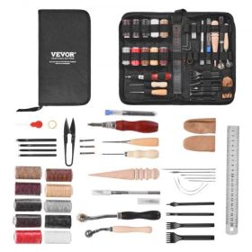 Leather Working Tools Kit 38 PCS Engraving Punching Stamping Sewing Tools