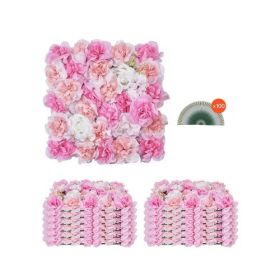 3D Flower Wall Panel 12 PCS 15x15 in Artificial Floral Mat for Wedding Privacy