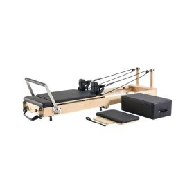 Foldable Pilates Reformer Wooden Pilates Machine Home Gym Workout Equipment