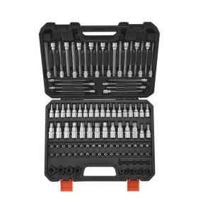 Bit Socket Set 107-Piece SAE and Metric Hex/Torx/E-Torx/Tamper-Proof/Extra Long