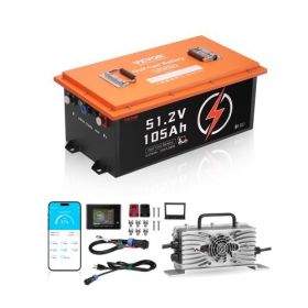 48V 105Ah Golf Cart Lithium Battery with 20A Charger and Touch Monitor