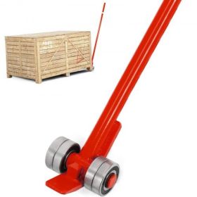 VEVOR 3T Prylever Bar 6600 Lbs Capacity Steel Pry Lever Bar Heavy Duty with Wheels Prylever with 5FT Length Handle