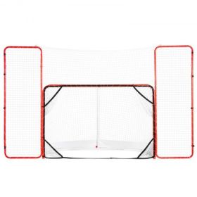 VEVOR Hockey Goal with Backstop and Targets Street Outdoor Steel Hockey Net 72"