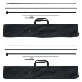 VEVOR Feather Flag Pole Kit 2 Packs Swooper Flag Pole 12.7 ft with Ground Stakes