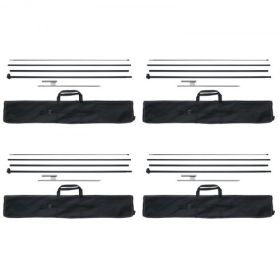 VEVOR Feather Flag Pole Kit 4 Packs Swooper Flag Pole 16.3 ft with Ground Stakes