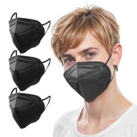 KN95 Face Masks Particulate Respirator Mask 50 Pack Allergy Mask (Black)