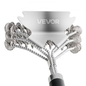 BBQ Grill Brush and Scraper Stainless Steel Bristle Free Grill Cleaner 17 in