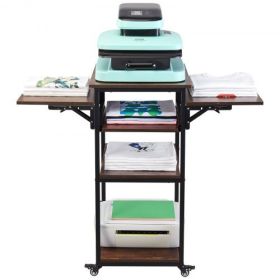 VEVOR Heat Press Table with Charging Station 4 Tier Movable Heat Press Stand