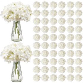 205 Pcs Artificial Silk Hydrangea Flowers 9.8 In Bouquet Arrangement White