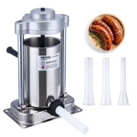 VEVOR Manual Sausage Stuffer 2 L Vertical Sausage Machine 304 Stainless Steel