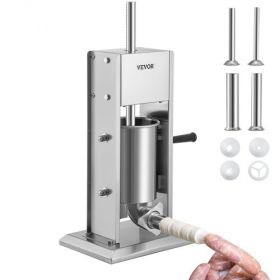 VEVOR Sausage Stuffer 7LBS/3L Capacity Homemade Sausage Maker Stainless Steel