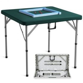 VEVOR Mahjong Table Fold-in-Half 4 Player Card Table & Mahjong Tiles Set 3 Dices