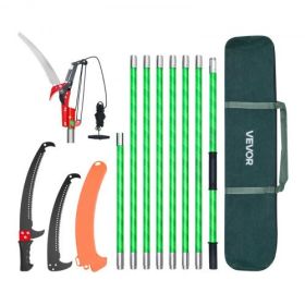 VEVOR Manual Pole Saw Extendable Pole Tree Pruner 3.87 - 27 ft with Scissors