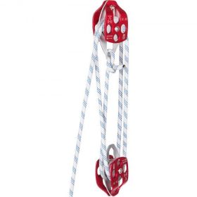VEVOR Twin Sheave Block and Tackle 1/2" x 200Ft Twin Sheave Block with Braid Rope 30-35KN 6600-7705LBS Double Pulley Rigging