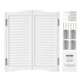 Saloon Swinging Doors 32" x 36" Pine Wood White with Hinges & Hardware