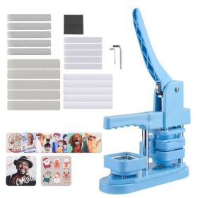 VEVOR Button Maker Machine Pin Maker 1.97 x 1.97 in Square 100pcs Button Parts