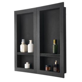 Shower Niche 16"x 32"+ 16"x 32"Recessed Wall Shelf for Bathroom