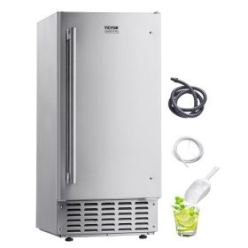 Undercounter Ice Maker 66 Lbs/Day Built-in Ice Maker Machine w/ Reversible Door
