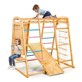 VEVOR Indoor Playground Jungle Gym 9-in-1 Montessori Climbing Toys for Toddlers